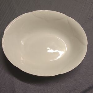 Royal Albert Clair La Lune 9" Oval White Porcelain Bowl